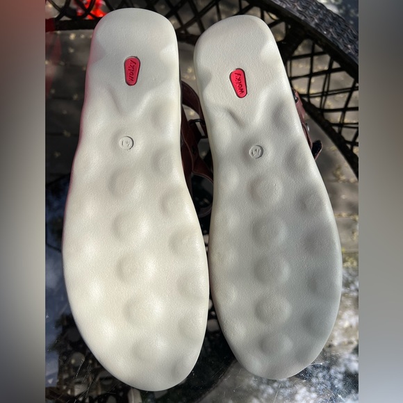 New Wolky Pichu Vegi Leather Comfort Sandals Cognac Color 1890543 Size 41 US-9 - Picture 5 of 6